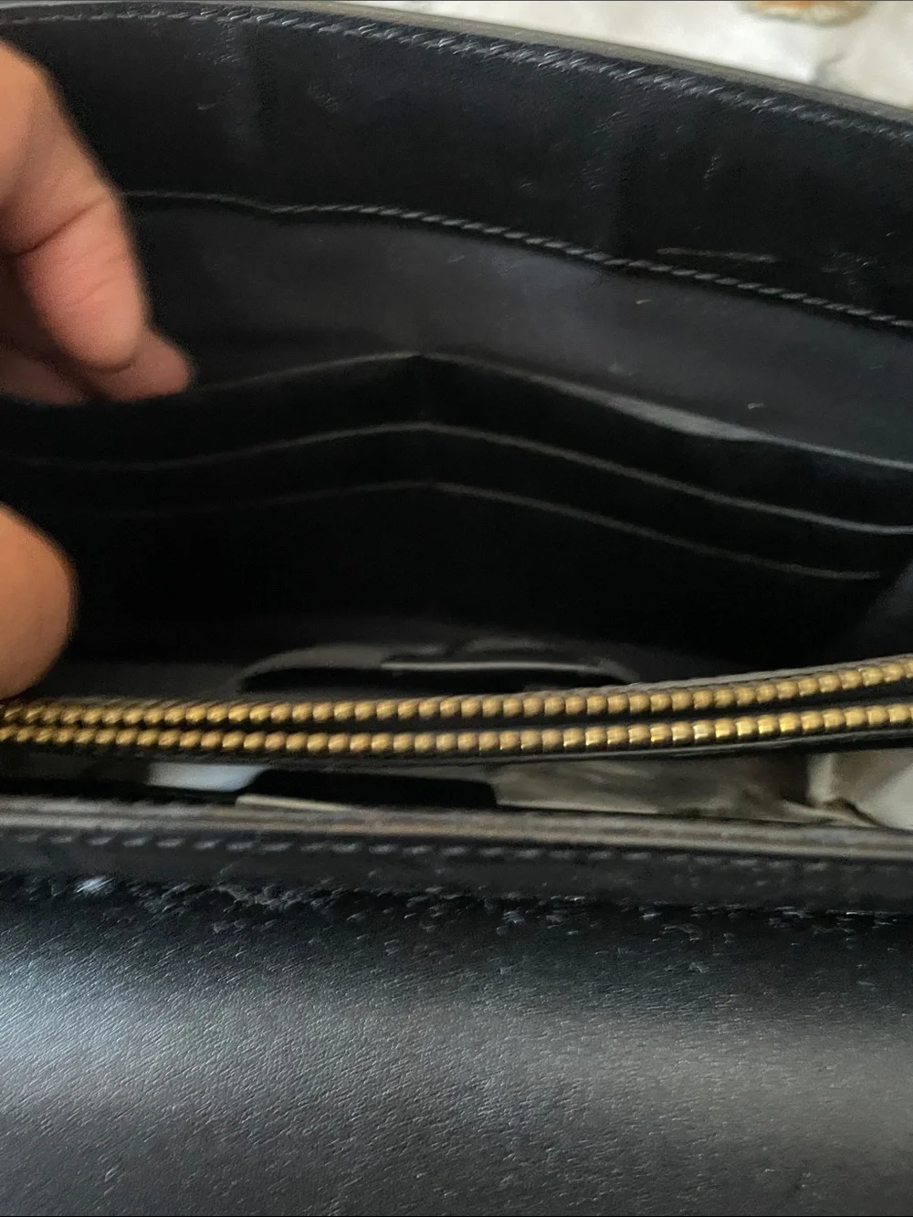 Celine Black Embossed Logo Leather Top-Handle Briefcase